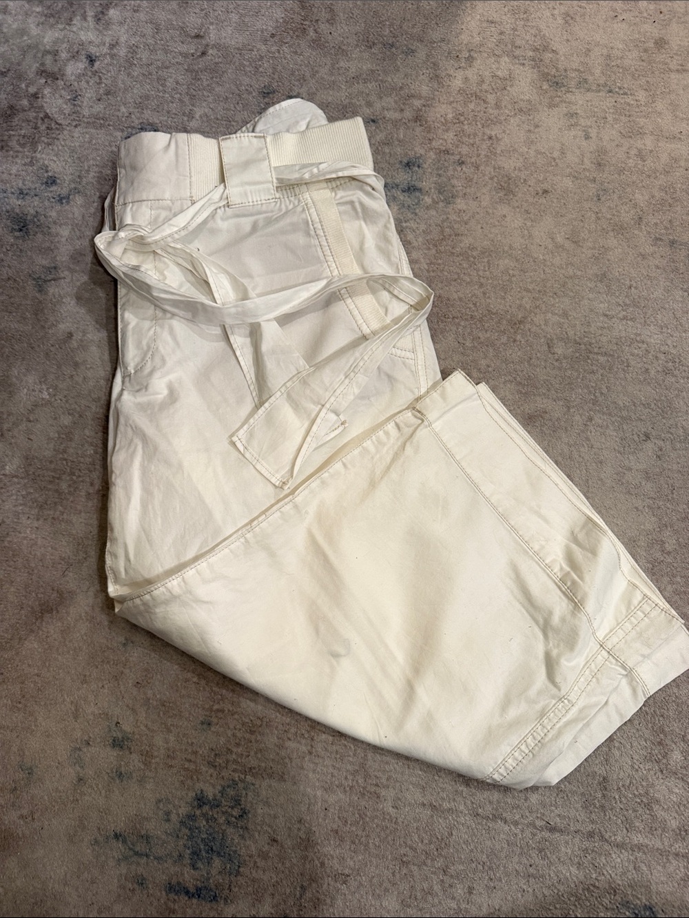 Women's White Utility Cargo Pants